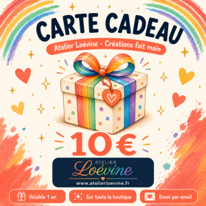 Carte Cadeau Atelier Loévine – Offrez une création fait main