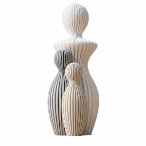 Figurine Famille Personnalisée – Maman & Enfants (1 à 4 enfants)