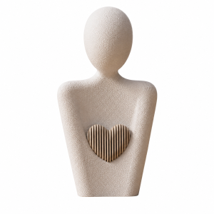Sculpture "Cœur Maman" – Décoration minimaliste imprimée en 3D – personnalisable