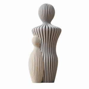 Figurine Famille – Papa & Enfant(s) – Sculpture décorative imprimée en 3D – 1 à 4 enfants
